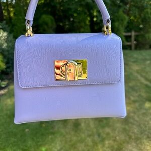 FURLA 1927 Top Handle Mini Lilac Purple Shoulder Bag preowned